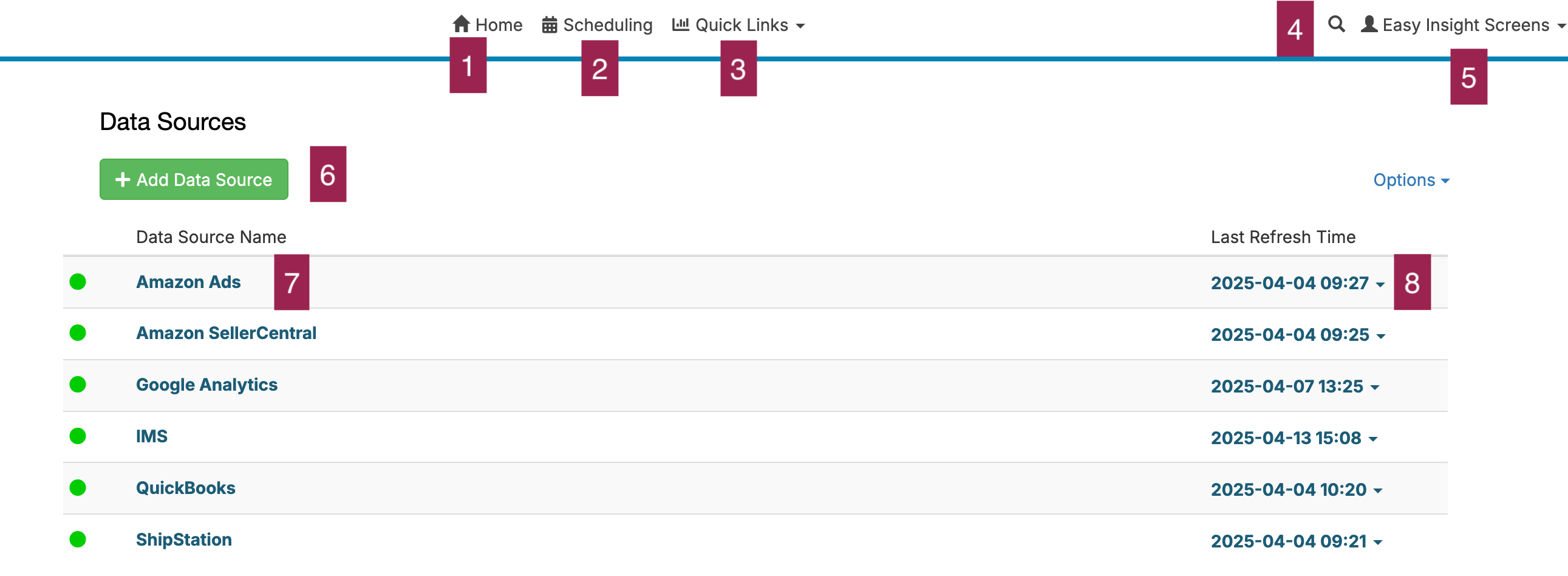 Scheduling View